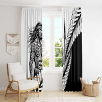 Koru Fern New Zealand Maori Tribal Warrior Window Curtain LT9 - Polynesian Pride