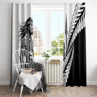 Koru Fern New Zealand Maori Tribal Warrior Window Curtain LT9 - Polynesian Pride