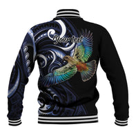 New Zealand Kea Bird Personalised Baseball Jacket Maori Tribal Koru Art LT9 - Polynesian Pride
