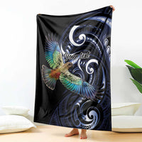 New Zealand Kea Bird Personalised Blanket Maori Tribal Koru Art LT9 - Polynesian Pride