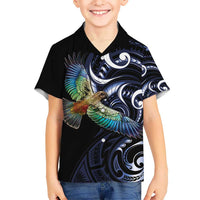 New Zealand Kea Bird Personalised Hawaiian Shirt Maori Tribal Koru Art