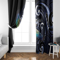 New Zealand Kea Bird Personalised Window Curtain Maori Tribal Koru Art LT9 - Polynesian Pride