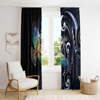 New Zealand Kea Bird Personalised Window Curtain Maori Tribal Koru Art LT9 - Polynesian Pride