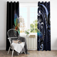 New Zealand Kea Bird Personalised Window Curtain Maori Tribal Koru Art LT9 - Polynesian Pride