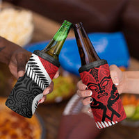 Silver Fern Koru Swirls with Maori Ta Moko 4 in 1 Can Cooler Tumbler LT9 - Polynesian Pride