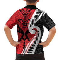 Silver Fern Koru Swirls with Maori Ta Moko Hawaiian Shirt LT9 - Polynesian Pride