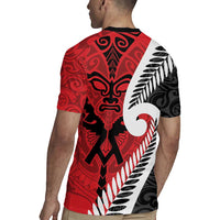 Silver Fern Koru Swirls with Maori Ta Moko Rugby Jersey LT9 - Polynesian Pride