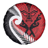 Silver Fern Koru Swirls with Maori Ta Moko Spare Tire Cover LT9 - Polynesian Pride