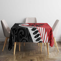 Silver Fern Koru Swirls with Maori Ta Moko Tablecloth LT9 - Polynesian Pride