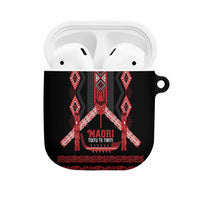 Toitu Te Tiriti Waitangi AirPods Case Black Wharenui House LT9 Black - Polynesian Pride