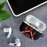 Toitu Te Tiriti Waitangi AirPods Case Black Wharenui House LT9 - Polynesian Pride