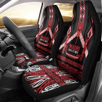 Toitu Te Tiriti Waitangi Car Seat Cover Black Wharenui House LT9 - Polynesian Pride