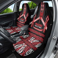 Toitu Te Tiriti Waitangi Car Seat Cover Black Wharenui House LT9 - Polynesian Pride