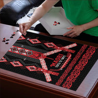Toitu Te Tiriti Waitangi Puzzle Black Wharenui House LT9 - Polynesian Pride