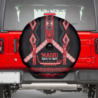 Toitu Te Tiriti Waitangi Spare Tire Cover Black Wharenui House - Polynesian Pride