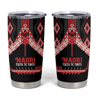 Toitu Te Tiriti Waitangi Tumbler Cup Black Wharenui House LT9 Black - Polynesian Pride