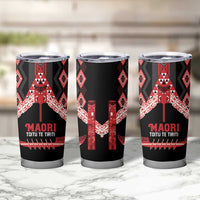 Toitu Te Tiriti Waitangi Tumbler Cup Black Wharenui House LT9 - Polynesian Pride