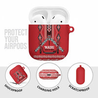 Toitu Te Tiriti Waitangi AirPods Case Red Wharenui House LT9 - Polynesian Pride