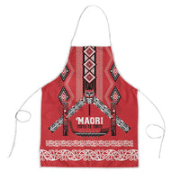 Toitu Te Tiriti Waitangi Apron Red Wharenui House - Polynesian Pride
