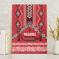 Toitu Te Tiriti Waitangi Canvas Wall Art Red Wharenui House LT9 Without Frame Red - Polynesian Pride