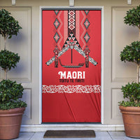 Toitu Te Tiriti Waitangi Door Cover Red Wharenui House - Polynesian Pride