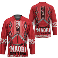 Toitu Te Tiriti Waitangi Hockey Jersey Red Wharenui House LT9 - Polynesian Pride