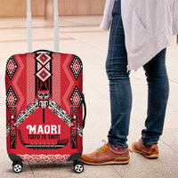 Toitu Te Tiriti Waitangi Luggage Cover Red Wharenui House - Polynesian Pride
