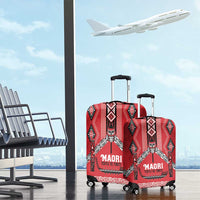 Toitu Te Tiriti Waitangi Luggage Cover Red Wharenui House - Polynesian Pride