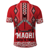 Toitu Te Tiriti Waitangi Polo Shirt Red Wharenui House LT9 - Polynesian Pride