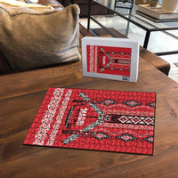 Toitu Te Tiriti Waitangi Puzzle Red Wharenui House LT9 - Polynesian Pride