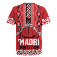 Toitu Te Teriti Waitangi Rugby Jersey Red Wharenui House - Polynesian Pride