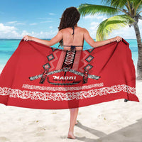 Toitu Te Tiriti Waitangi Sarong Red Wharenui House - Polynesian Pride