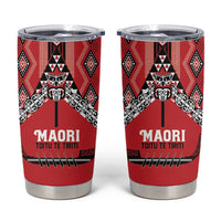 Toitu Te Tiriti Waitangi Tumbler Cup Red Wharenui House LT9 Red - Polynesian Pride