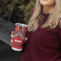 Toitu Te Tiriti Waitangi Tumbler Cup Red Wharenui House LT9 - Polynesian Pride