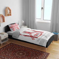 Toitu Te Tiriti Waitangi Bedding Set White Wharenui House LT9 - Polynesian Pride