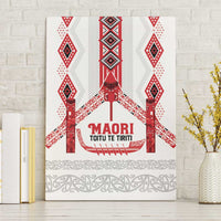 Toitu Te Tiriti Waitangi Canvas Wall Art White Wharenui House LT9 Without Frame white - Polynesian Pride