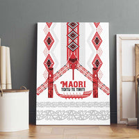 Toitu Te Tiriti Waitangi Canvas Wall Art White Wharenui House LT9 - Polynesian Pride