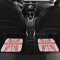 Toitu Te Tiriti Waitangi Car Mats White Wharenui House - Polynesian Pride