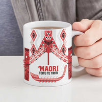 Toitu Te Tiriti Waitangi Ceramic Mug White Wharenui House LT9 - Polynesian Pride