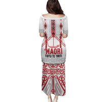Toitu Te Tiriti Waitangi Family Matching Puletasi and Hawaiian Shirt White Wharenui House - Polynesian Pride