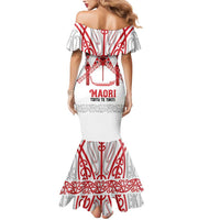 Toitu Te Tiriti Waitangi Mermaid Dress White Wharenui House LT9 - Polynesian Pride