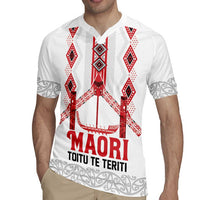 Toitu Te Teriti Waitangi Rugby Jersey White Wharenui House - Polynesian Pride
