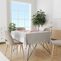 Toitu Te Tiriti Waitangi Tablecloth White Wharenui House - Polynesian Pride