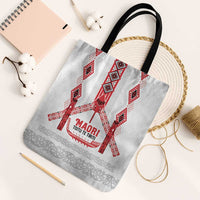 Toitu Te Tiriti Waitangi Tote Bag White Wharenui House - Polynesian Pride