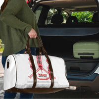 Toitu Te Tiriti Waitangi Travel Bag White Wharenui House - Polynesian Pride