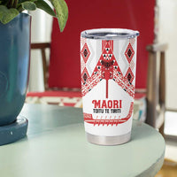 Toitu Te Tiriti Waitangi Tumbler Cup White Wharenui House LT9 - Polynesian Pride