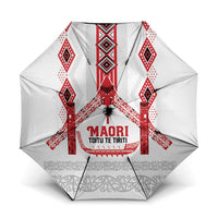 Toitu Te Tiriti Waitangi Umbrella White Wharenui House - Polynesian Pride