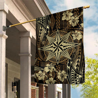 Vintage Tonga Tribal Ngatu Pattern Garden Flag With Pacific Floral Brown Art LT9 House Flag Brown - Polynesian Pride