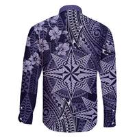 Vintage Tonga Tribal Ngatu Pattern Family Matching Puletasi and Hawaiian Shirt With Pacific Floral Pink Art