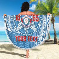 Personalised Tonga Apifo'ou College Beach Blanket Since 1865 Special Kupesi Pattern LT9 - Polynesian Pride
